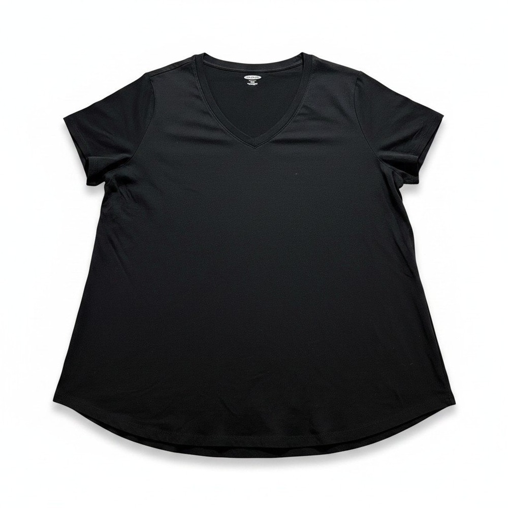 Old Navy XXL Tall Black Womens V-Neck EveryWear T-Shirt Casual Athleisure Tee